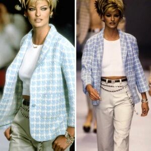 CHANEL 1996 runway blue blazer